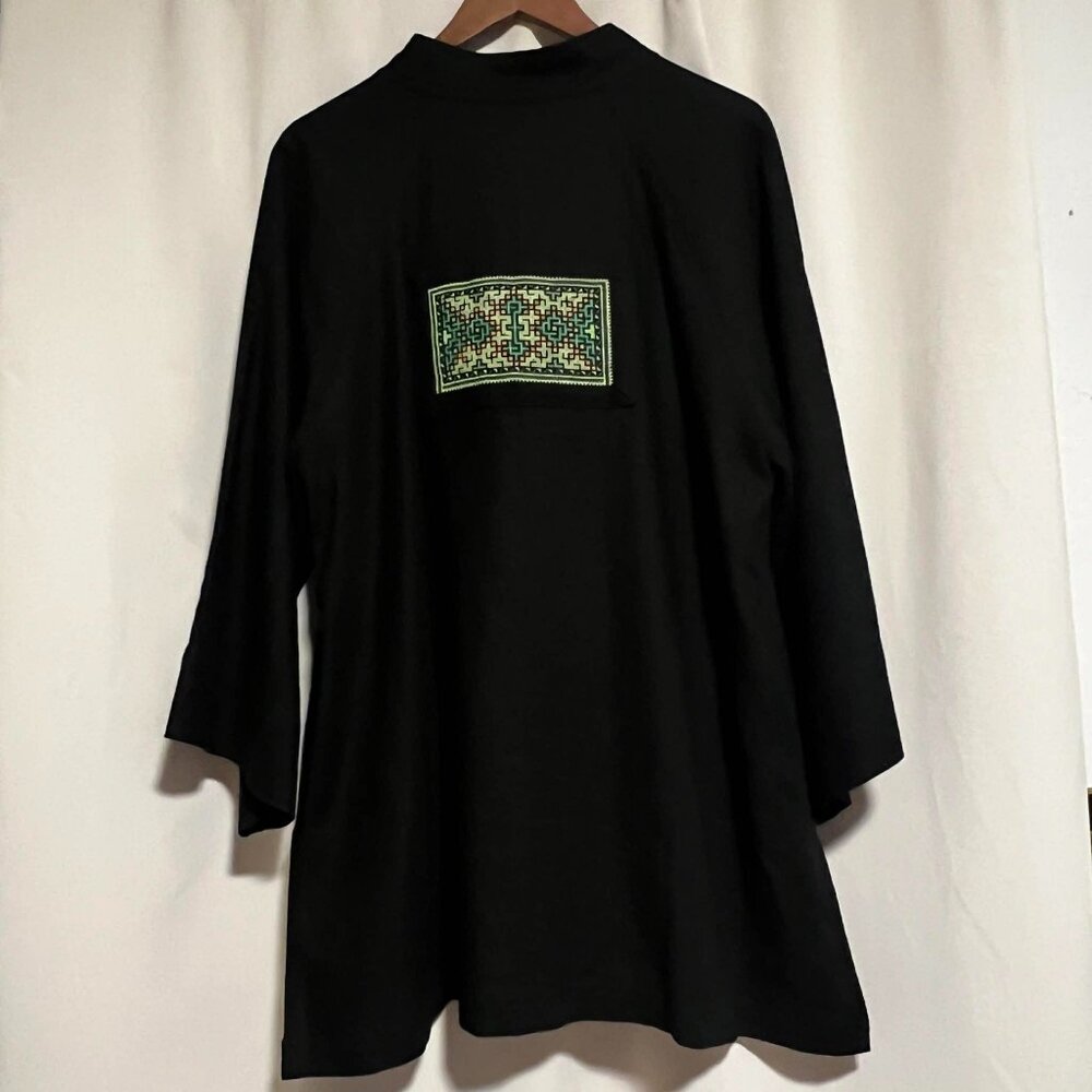 Beautiful "Dancing Ladies" Wearable Art Jacket One-of-a-Kind Hemp Size L - Picture 7 of 15